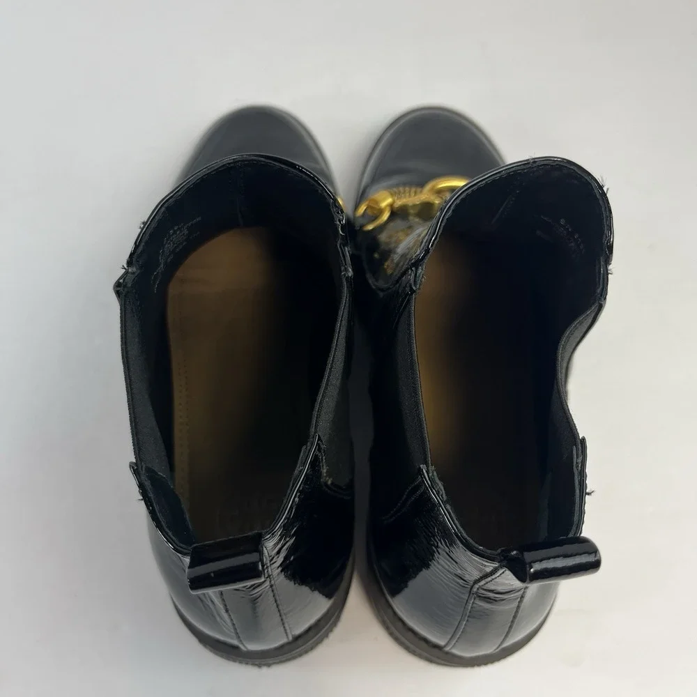 Tory Burch Jessa 45MM Lug Sole Chelsea Boots Perfect Black 61392 Size 7M